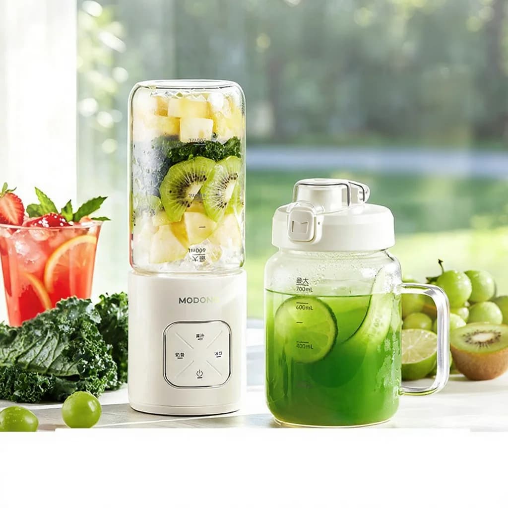 Prenosni brezžični blender v skodelici z dvema skodelicama in drobljenjem ledu