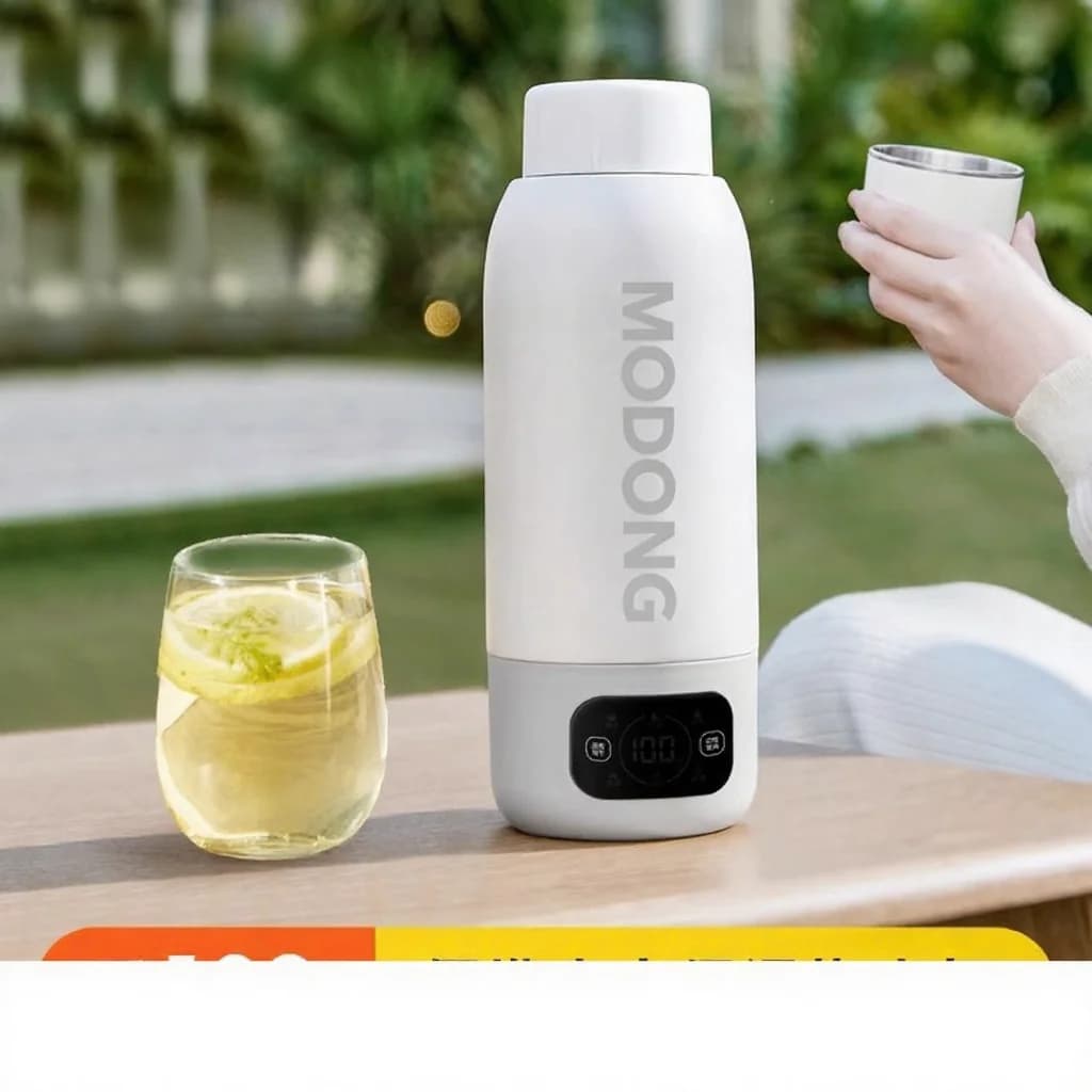 Prenosna električna potovalna grelna skodelica 600ml, 316 notranjost iz nerjavečega jekla