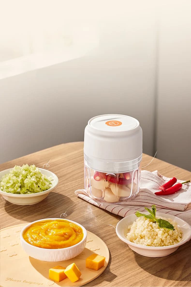 Brezžični električni sekljalnik česna s skodelico 250mL 5V 30W Plastika