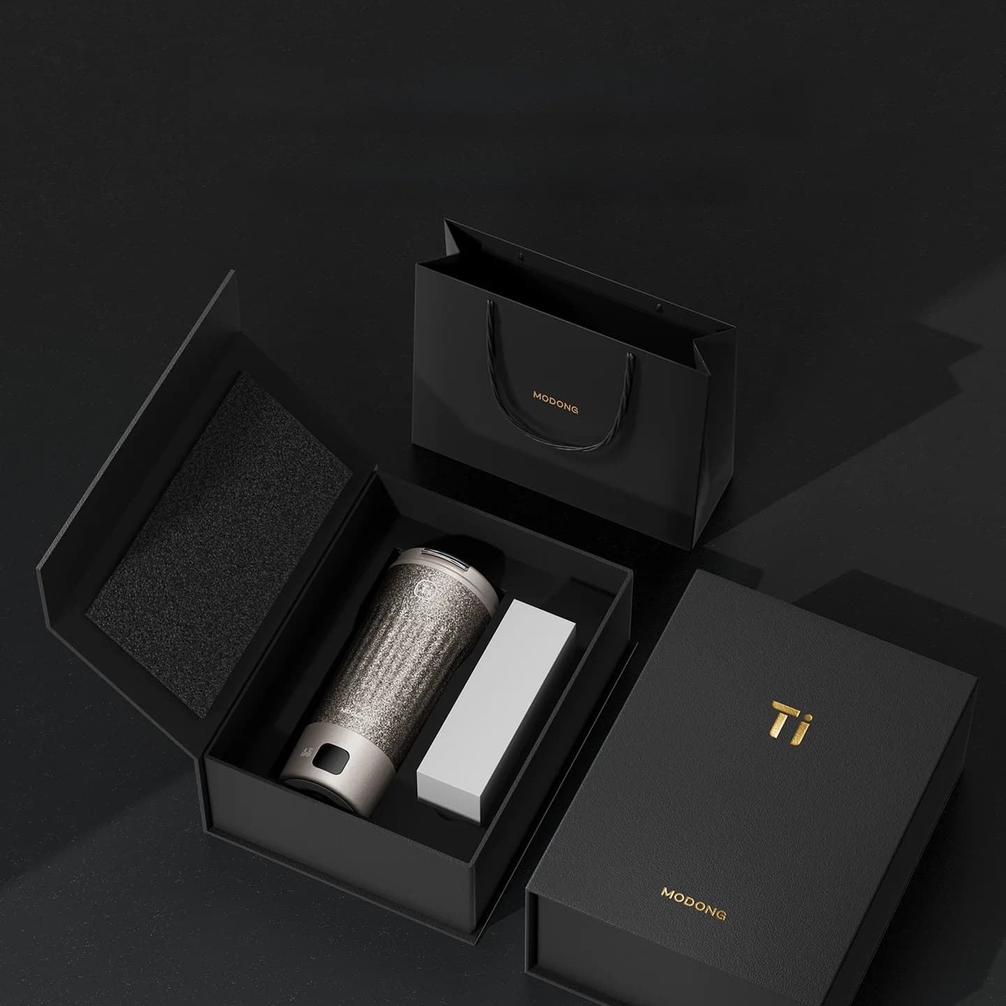 Titanium električna potovalna skodelica 400 ml z merilnikom temperature