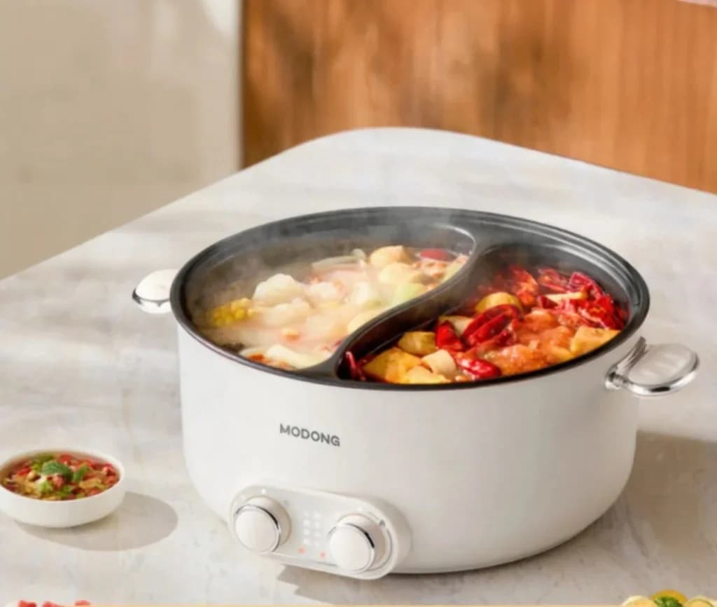 6L električni dvojnozonski hot pot z neodvisnim uravnavanjem temperature