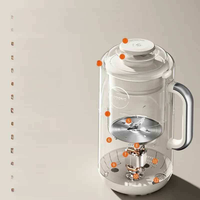 Grelni mešalnik s prostornino 1.2L, na dotik, nerjavno jeklo
