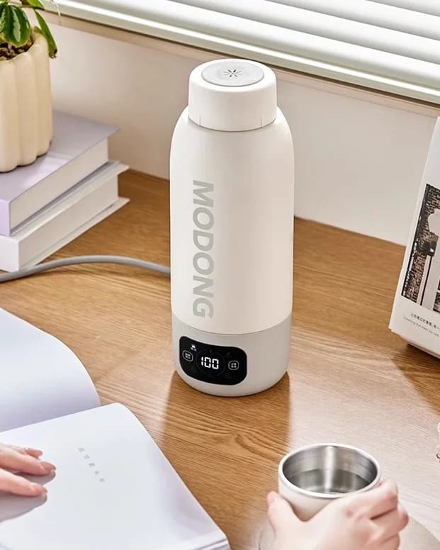 Prenosna električna potovalna grelna skodelica 600ml, 316 notranjost iz nerjavečega jekla