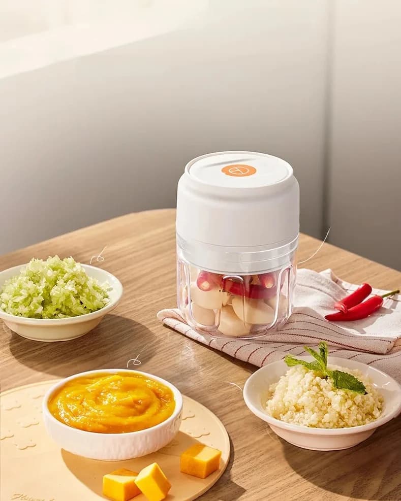 Brezžični električni sekljalnik česna s skodelico 250mL 5V 30W Plastika