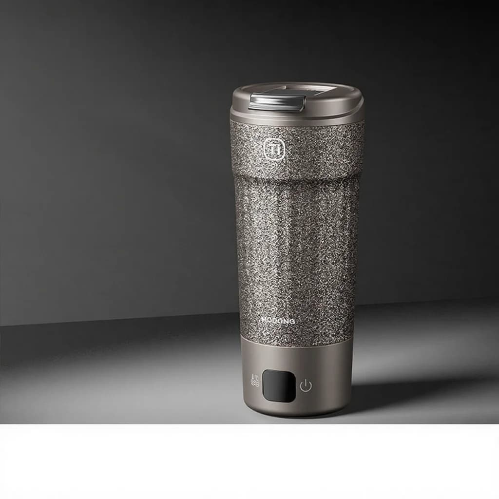 Titanium električna potovalna skodelica 400 ml z merilnikom temperature