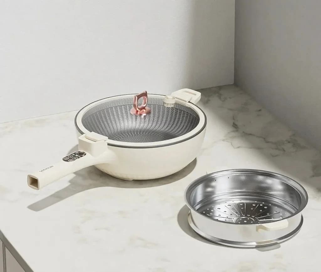 6L električni lonec za kuhanje s steamerjem iz nerjavnega jekla