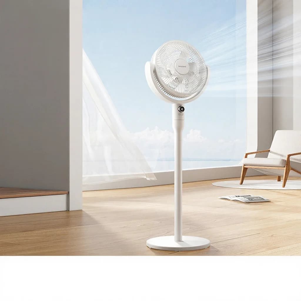 Namizni ventilator za kroženje zraka z glasovnim upravljanjem in oscilacijo