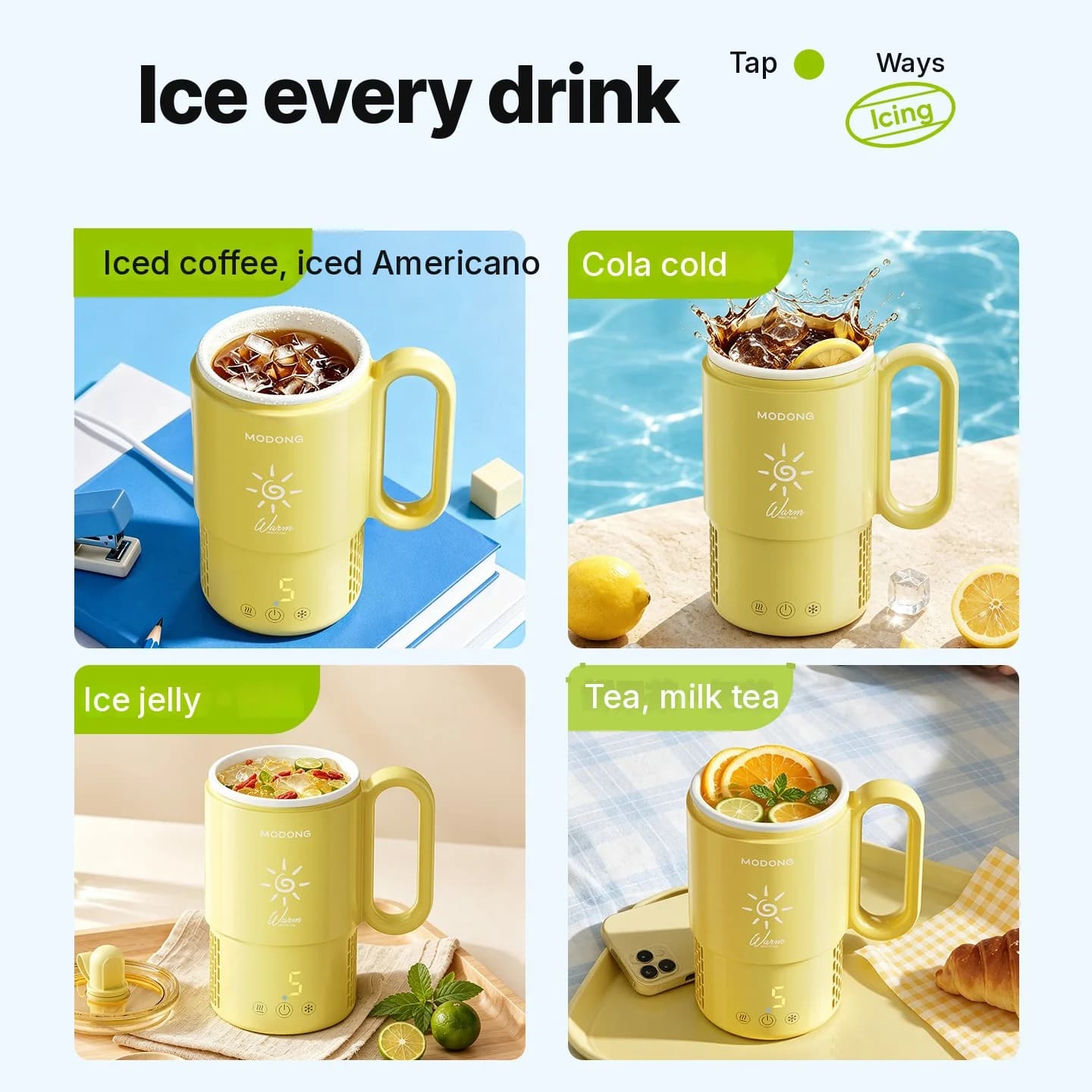 Mini hladilna in grelna skodelica 450mL 36W na dotik