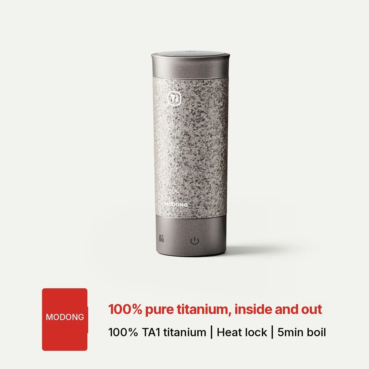 Titanijasta električna potovalna skodelica 350ml z nadzorom temperature