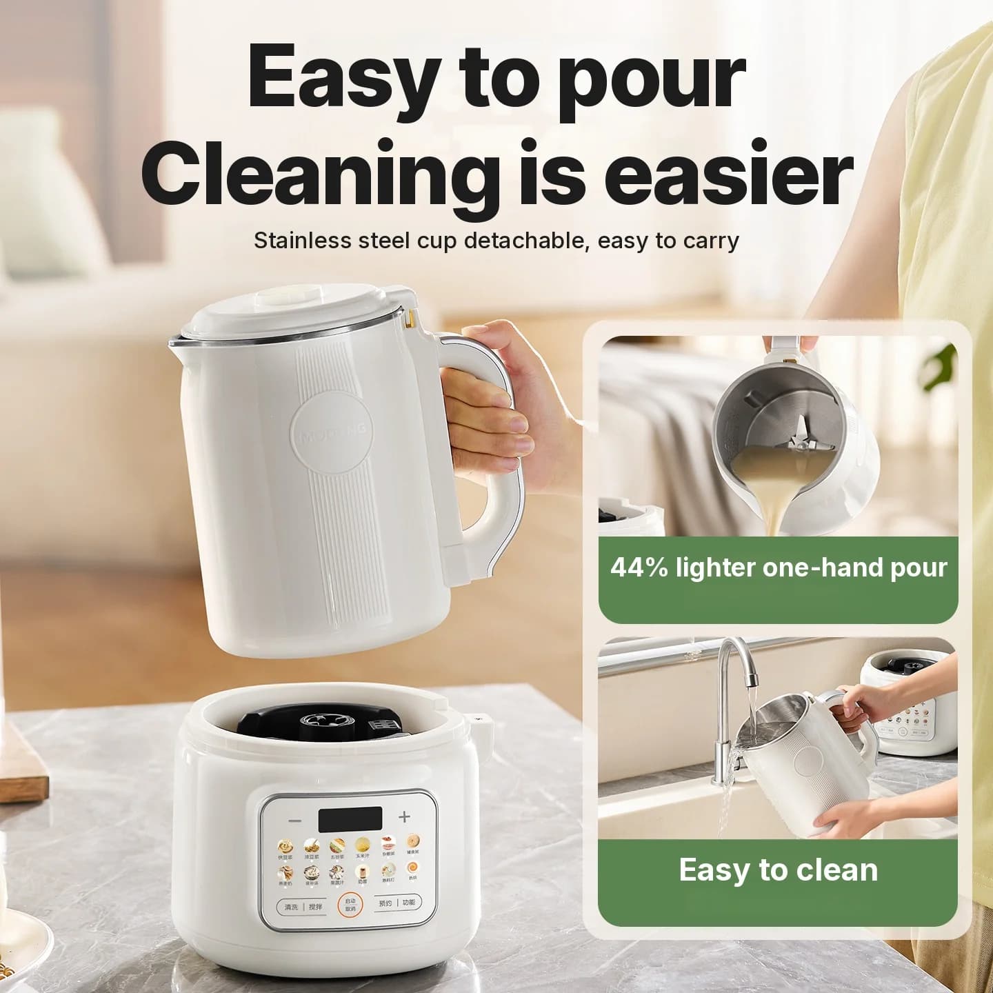 Grelni blender za sojino mleko s samočiščenjem 800W