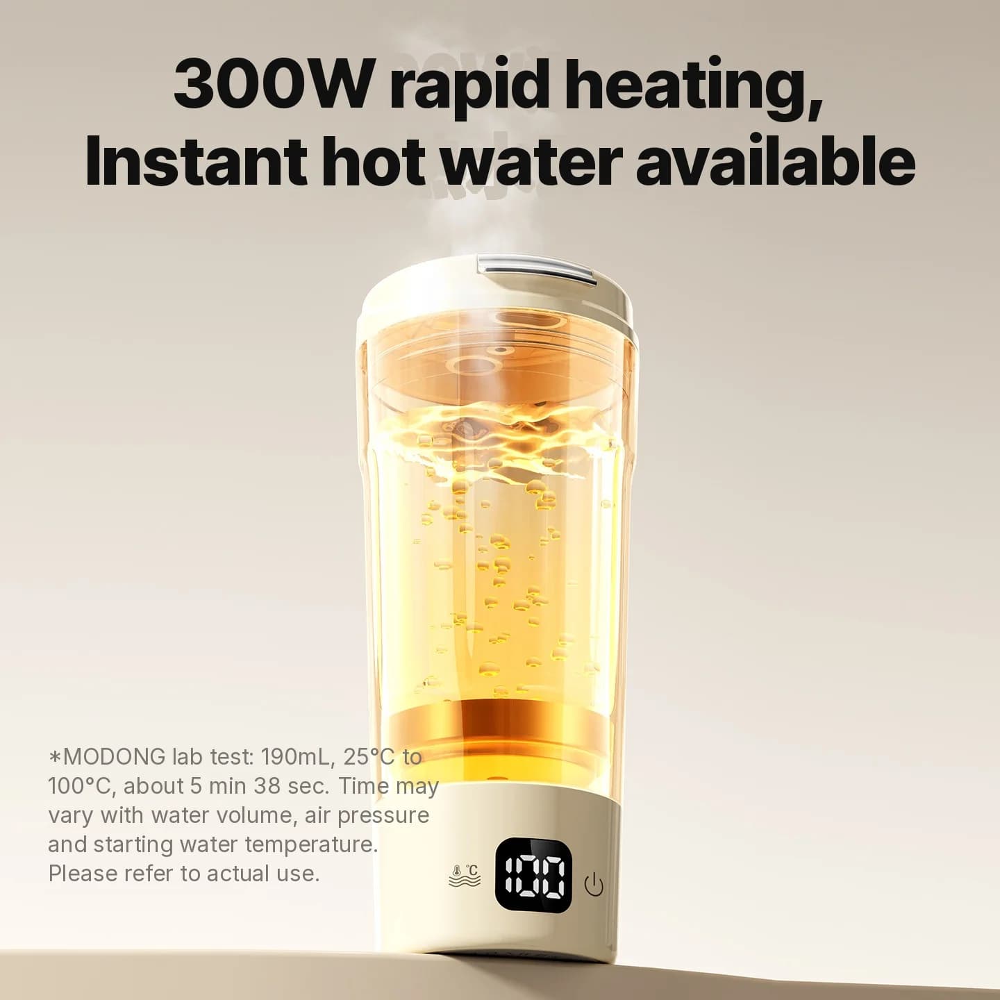 Prenosna električna grelna skodelica, 400 mL, 7 nastavitev temperature