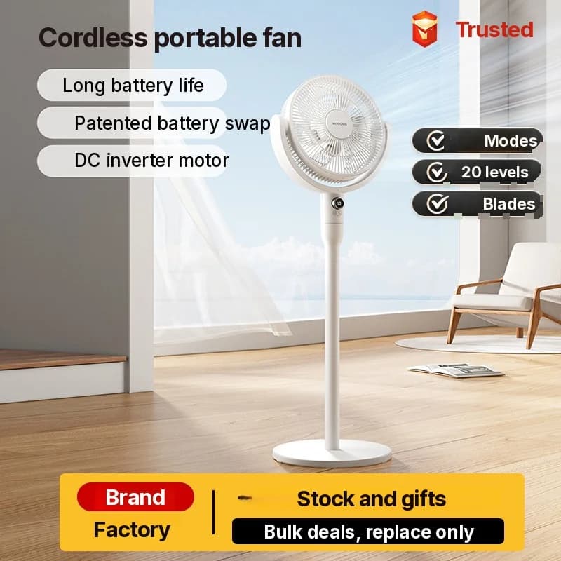 Namizni ventilator za kroženje zraka z glasovnim upravljanjem in oscilacijo