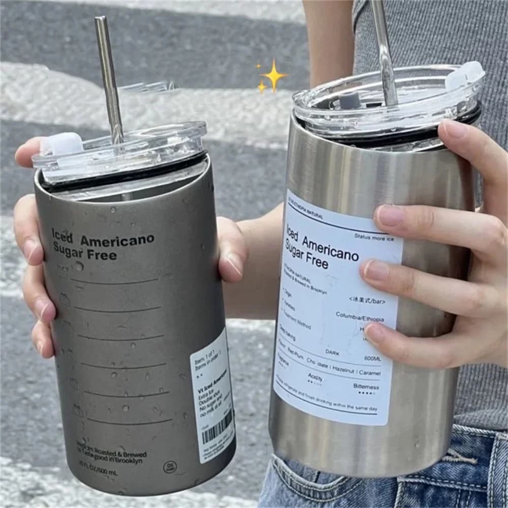 600 ml termovka s slamico