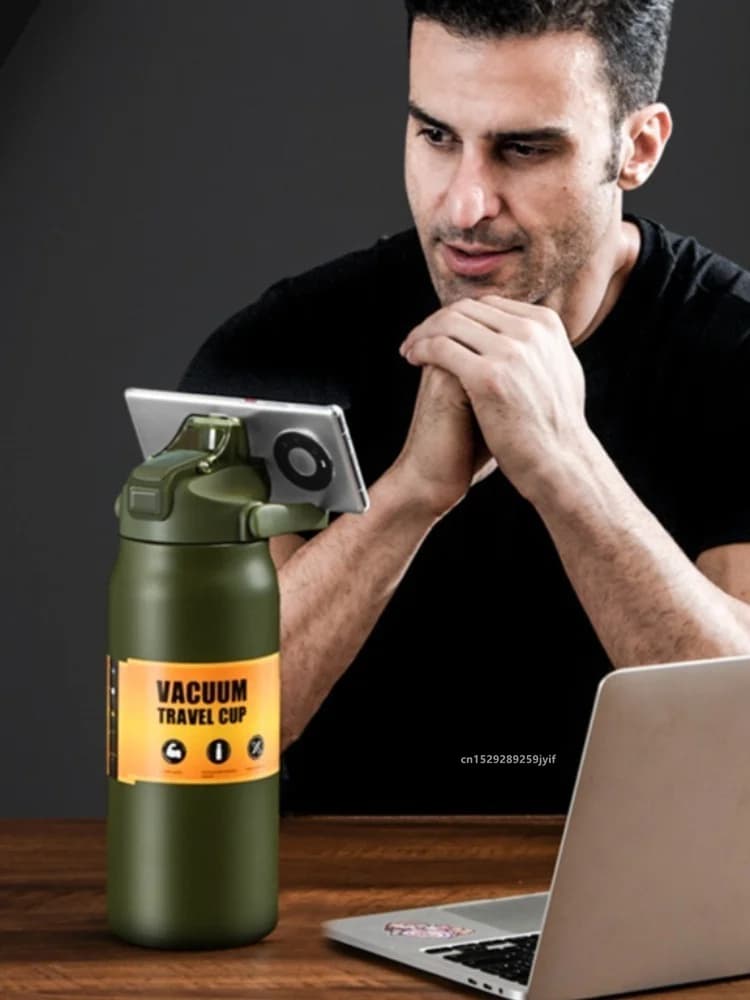 velik športni termos s slamico 0.8-1.5L