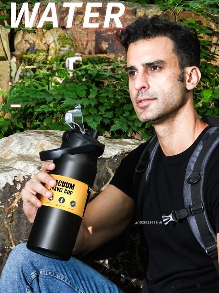 velik športni termos s slamico 0.8-1.5L